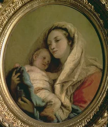 眠っている子供とマドンナ、1780年代